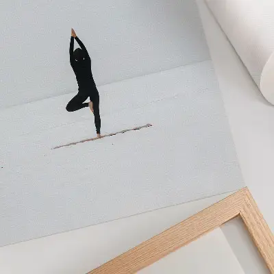 Yoga Minimalism Poster peace and harmony figure art print