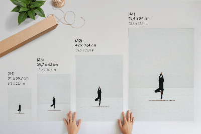 Poster Minimalism figure yoga peace harmony