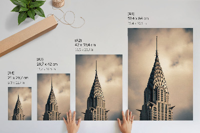 Poster An elegant tower, visual symmetry, and a wealth of architectural forms