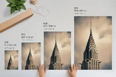 Poster an elegant tower with architectural symmetry