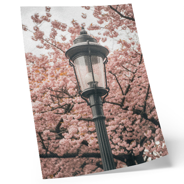 Decorative poster Pink trees black lantern nostalgic atmosphere