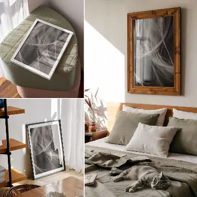 Premium wall art abstract modern style with delicate lines