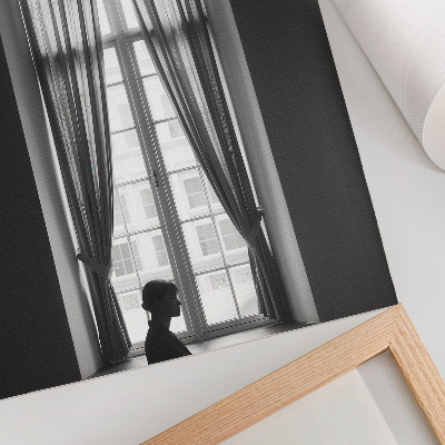 Decorative poster Monochromatic play of light and shadow