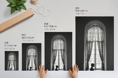Decorative poster Monochromatic play of light and shadow