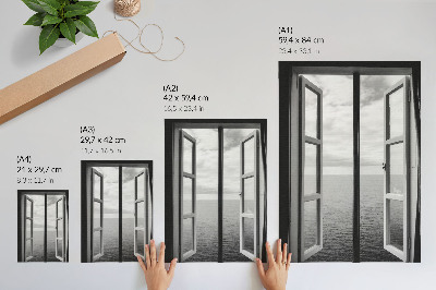 Premium wall art Open window effect horizon peace space