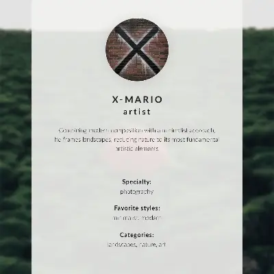 Poster with dominant greenery and a mysterious, peaceful contrast