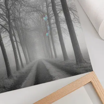 Misty Tree Alley Wall Art modern minimalist decorative print