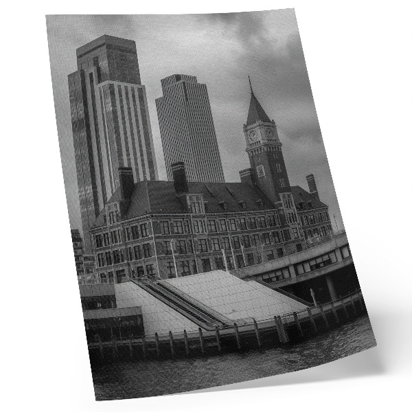Premium wall art High-rise buildings, historic building, color contrast