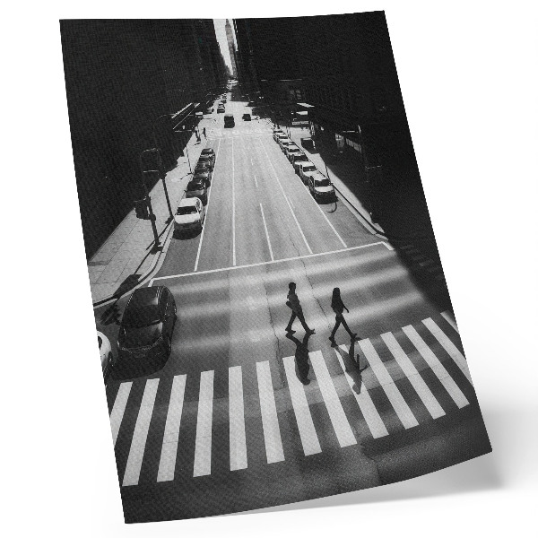 Art print Urban scene in black and white with a modern feel