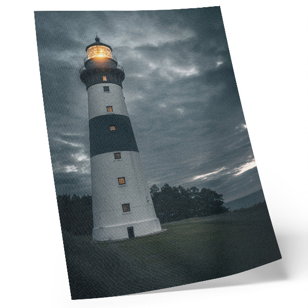 Decorative poster A lighthouse against a cloudy sky