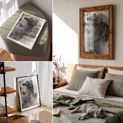 Poster Black and white portrait of emotions, subtlety, elegance