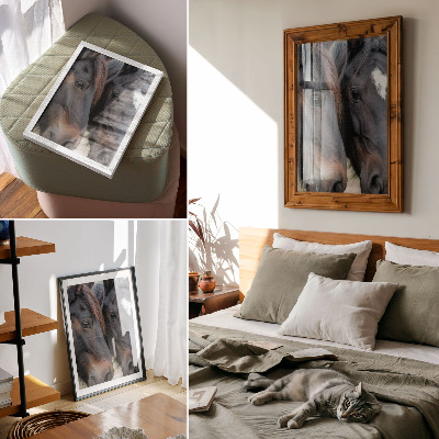 Art print Two horses in close contact, full of elegance
