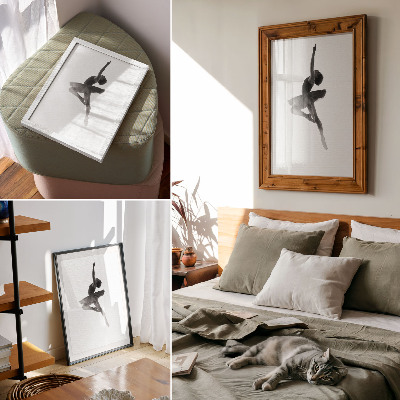 Decorative poster The elegant silhouette of a dancer, full of dynamics