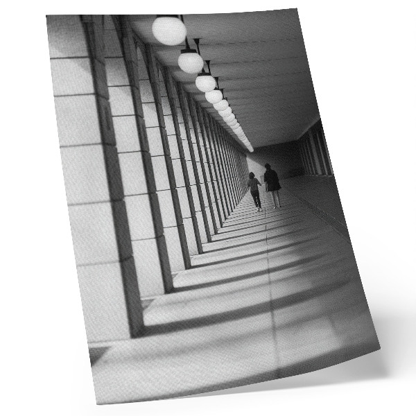 Decorative poster Modern architecture long shadows symmetry