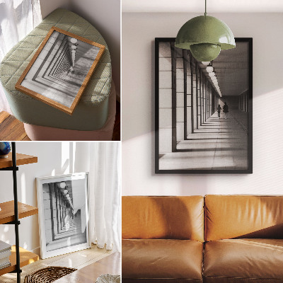Decorative poster Modern architecture long shadows symmetry