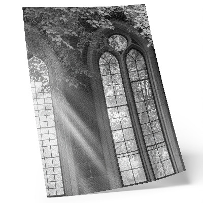 Premium wall art Old Gothic windows light leaves mystery