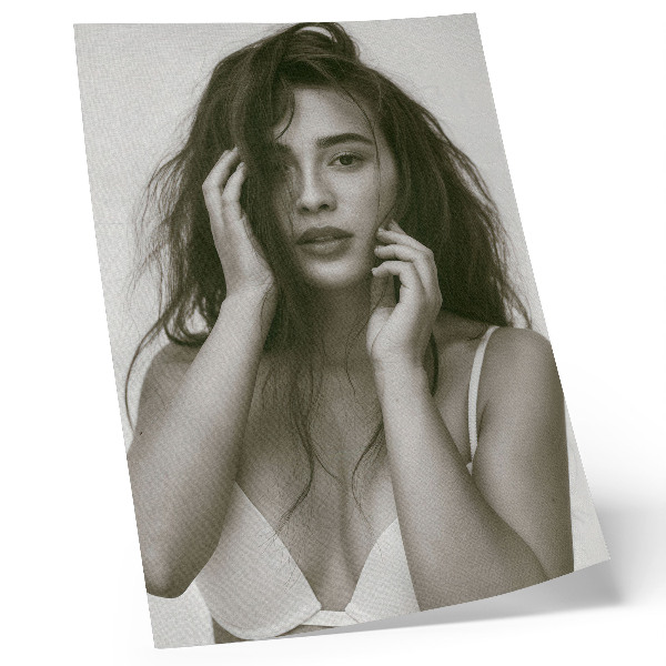Art print Stylish portrait in black and white