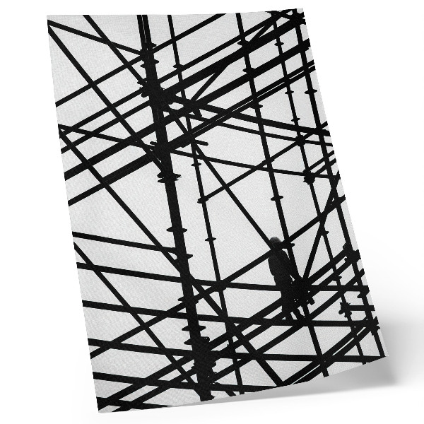 Decorative poster Contrasting lines, light background, structure, modernity