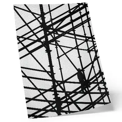 Decorative poster contrasting lines on a light background with modern structure