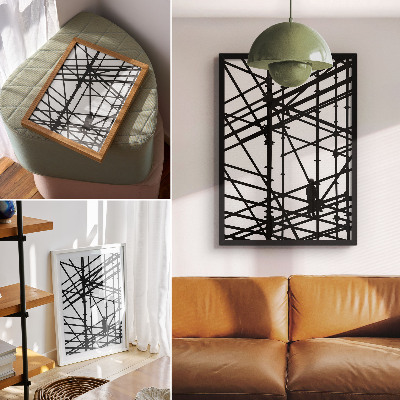 Decorative poster Contrasting lines, light background, structure, modernity