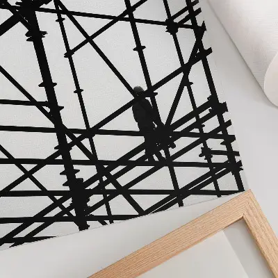 Decorative poster contrasting lines on a light background with modern structure
