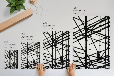 Decorative poster Contrasting lines, light background, structure, modernity