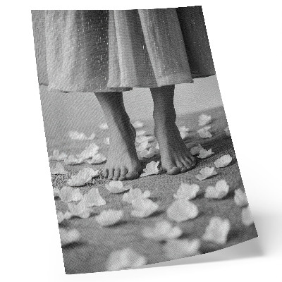 Poster Elegance black and white petals peace