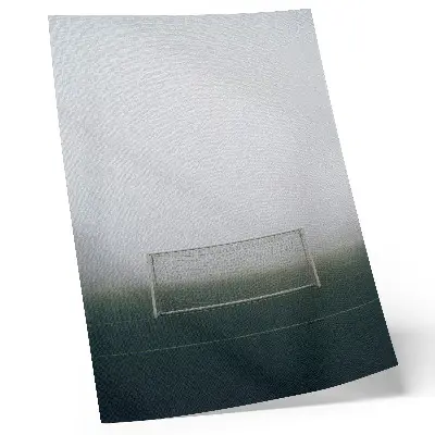 Art print minimalist fog on the pitch goal scene