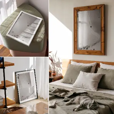 Premium wall art featuring perfect motion geometry and sport dynamics in a winter scene