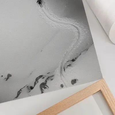 Premium wall art featuring perfect motion geometry and sport dynamics in a winter scene