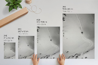 Premium wall art Perfect motion geometry, sport dynamics, winter scene
