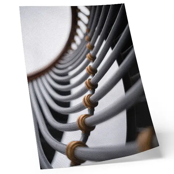 Poster featuring a metal pipe curves space design