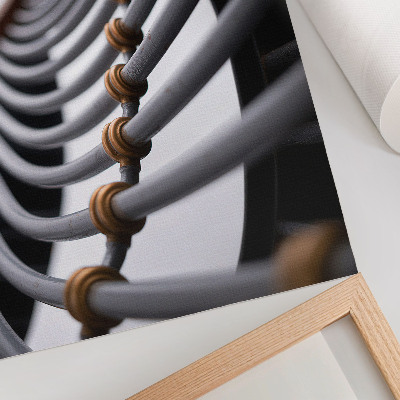Poster Pipe curves metal structure space design
