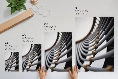 Poster featuring a metal pipe curves space design