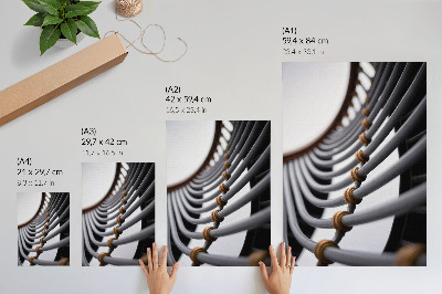 Poster Pipe curves metal structure space design