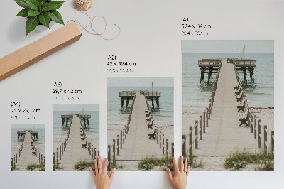 Art print A minimalist pier straight into the sea