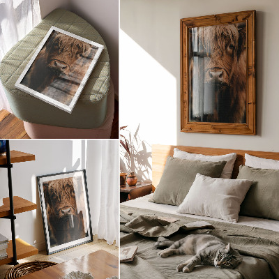 Art print Animal portrait fur rustic atmosphere detail