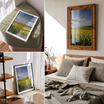 Premium wall art Yellow fields contrasting with the blue sky