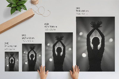 Decorative poster A strong silhouette against the rays of light