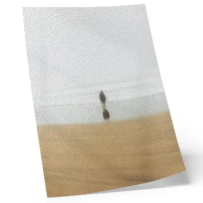 Minimalist beach reflection poster featuring a peaceful scene of solitude and water