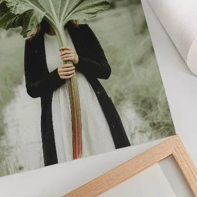 Premium wall art the mystery of nature featuring leaf and figure