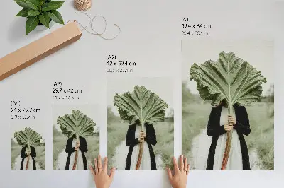 Premium wall art the mystery of nature featuring leaf and figure