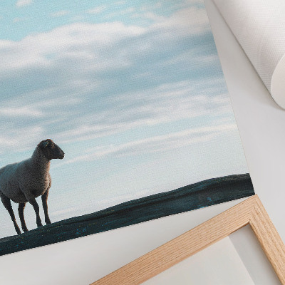 Decorative poster Sky clouds sheep deep silence peace