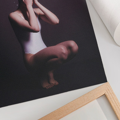 Decorative poster A figure in the dark with magical particles