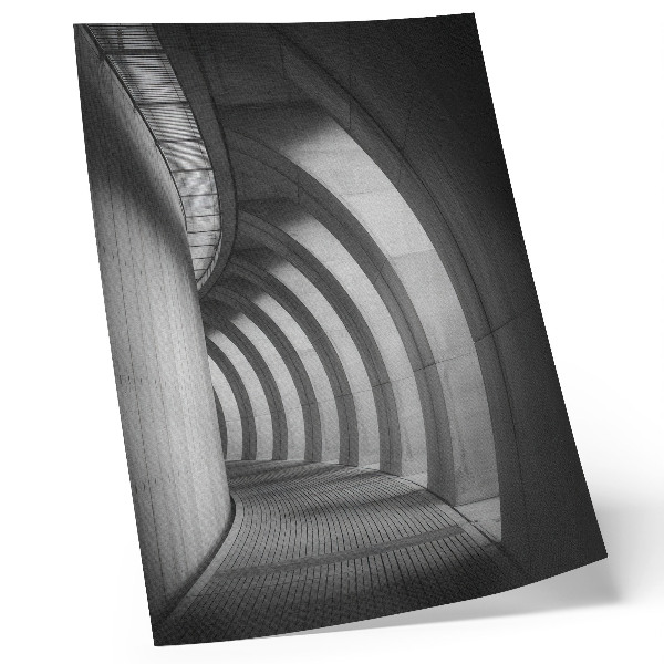 Poster Futuristic space black and white elegance
