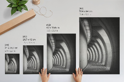 Poster Futuristic space black and white elegance