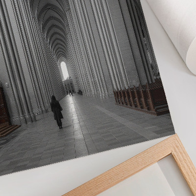 Poster Gothic architecture with majestic columns