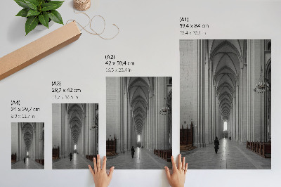 Poster Gothic architecture with majestic columns
