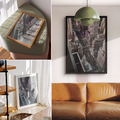 Poster Modern skyscrapers on New York streets