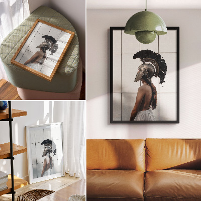 Premium wall art Figure in a helmet, classic realistic style